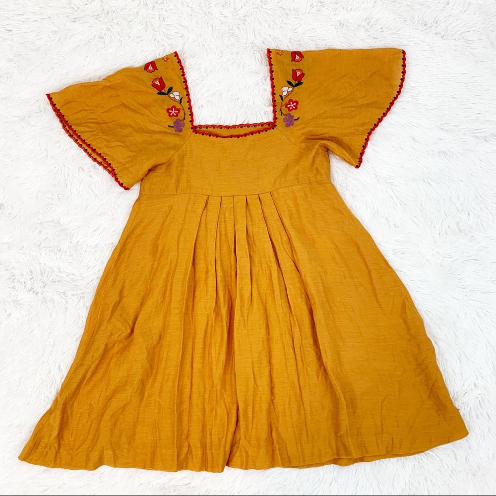 Madewell floral Embroidered Square-Neck Mini Dress - Picture 3 of 8